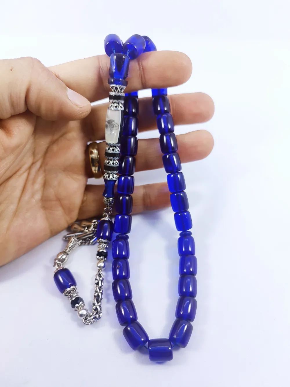 Şevket Alkan Usta Eseri̇ Gümüş Nakkaşlı  Alman Zar Kehri̇bar küçük resim 4