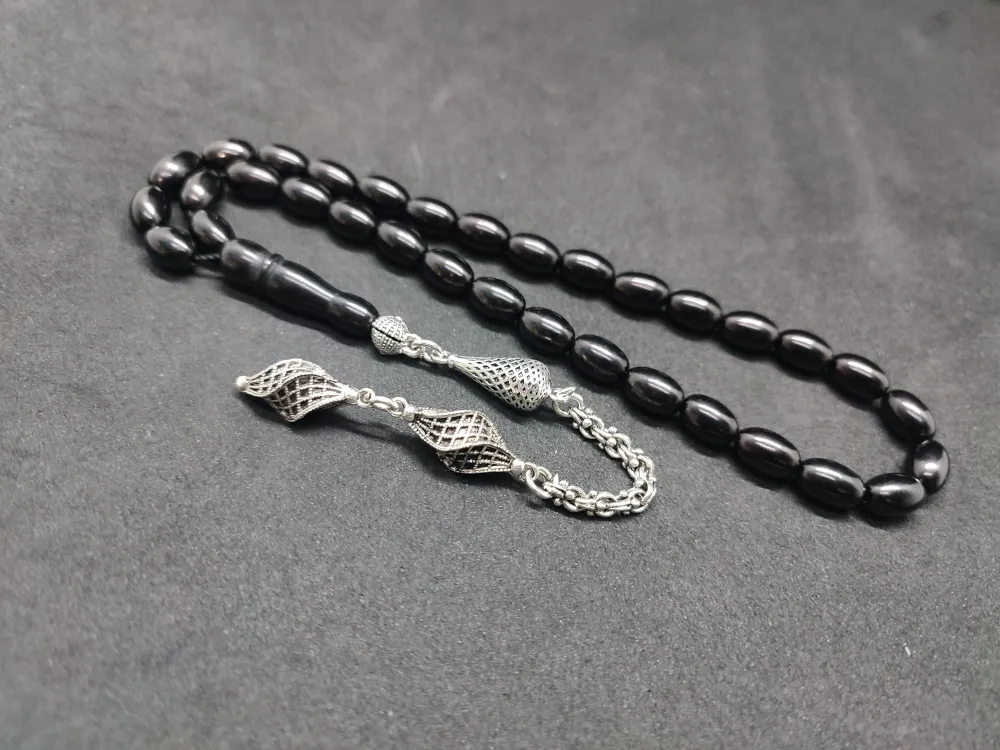 Şevket Alkan Usta Eseri̇ Alman Gümüş Püskül Kombi̇nli̇  Rus Oltu