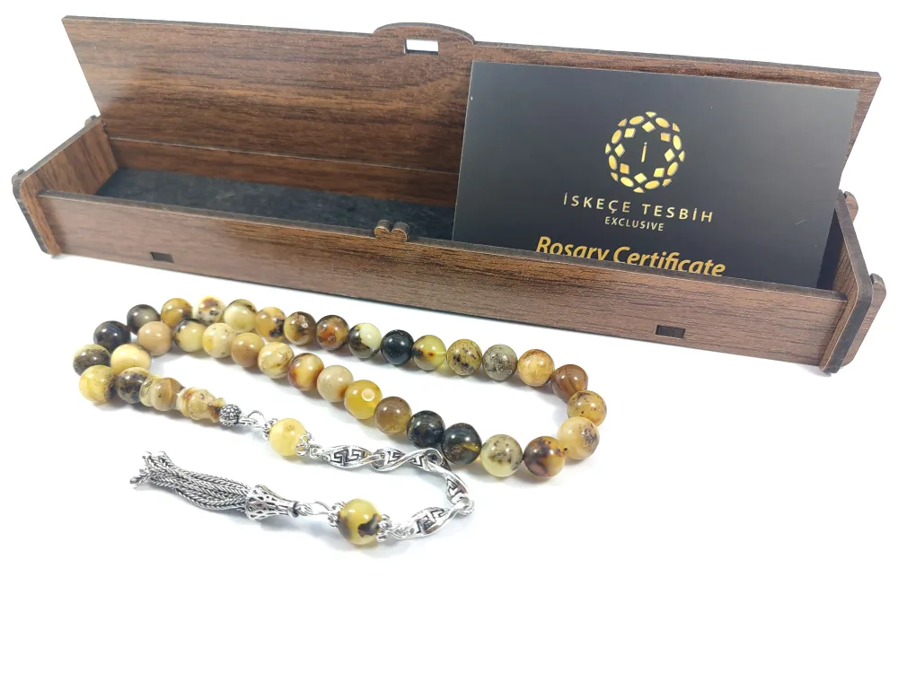 Gümüş Püsküllü İskeçeli̇ Cemi̇l Usta Eseri̇ 11.05 Gr. Toprak Fosi̇lli̇  Kaya Damla küçük resim 2