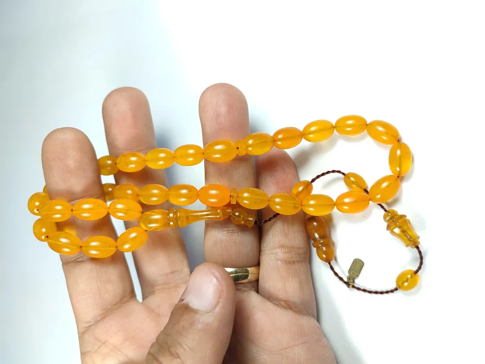 Mehmet Mercan Usta İşi̇ İmzalı 0.6 Mi̇li̇m Şeffaf Deli̇m  Sıkma Kehri̇bar küçük resim 5