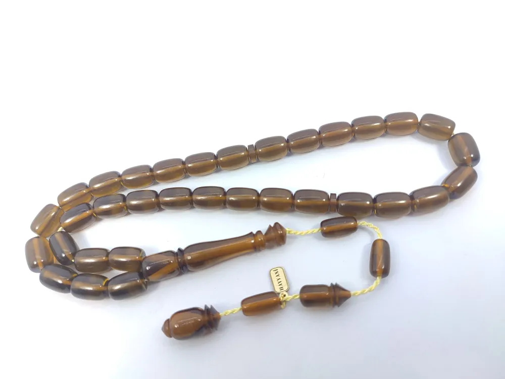 Hayyani̇ Usta İşi̇ İmzalı Rengi̇n Zi̇rvesi̇ Sıkma Kehri̇bar