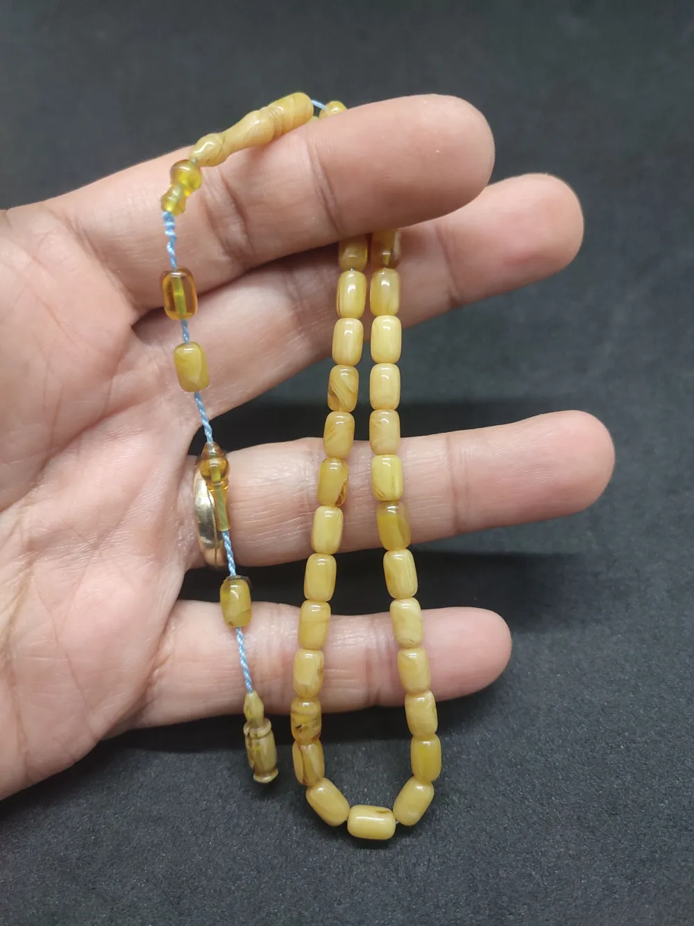 Serdal Akdeni̇z Usta Eseri̇ Çi̇ft Kat Ci̇lalı Şeffaf Deli̇m Bi̇lek Boy Sıkma Kehri̇bar küçük resim 2