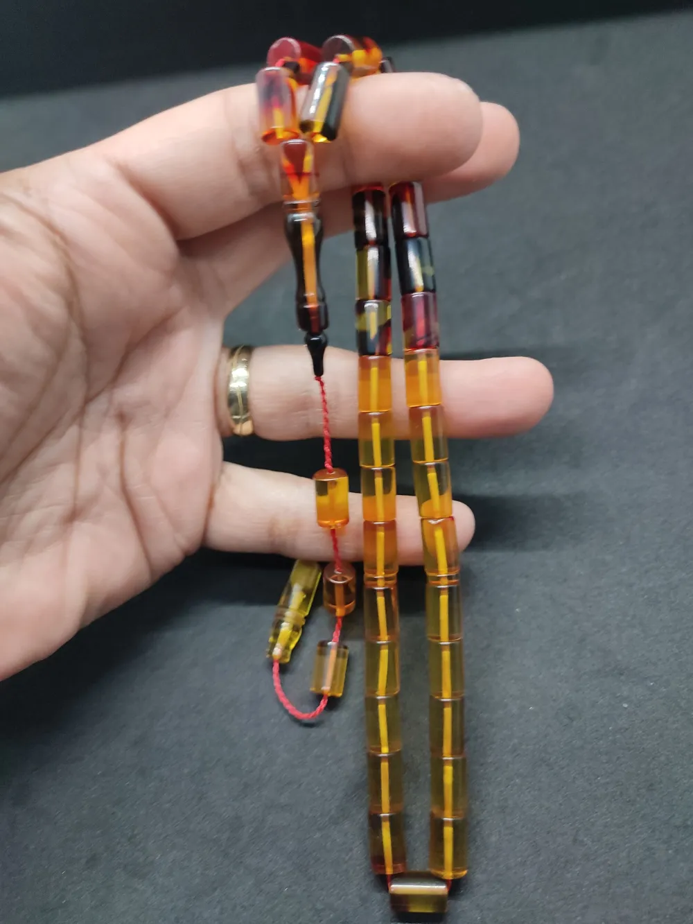 Erhan Turan Usta Eseri̇ 0.6 Şeffaf Deli̇m Çi̇ft Kat Ci̇lalı Ok Gi̇bi̇ Sıkma Kehri̇bar küçük resim 5