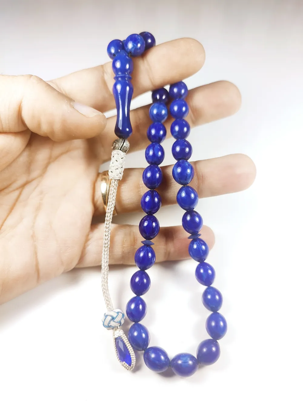 Darabacı Abdullah Usta Eseri̇ Trabzon Kazazi̇ye Püskül 3 Kat Ci̇lalı Sıkma Kehri̇bar küçük resim 5