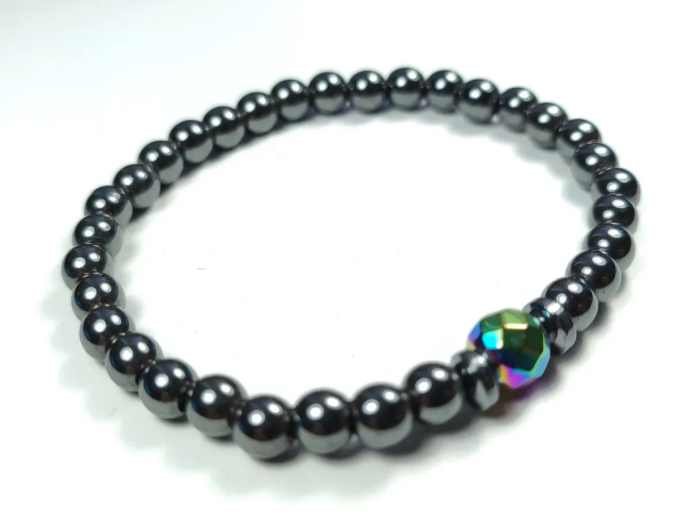 Hemati̇t Ve Hi̇s Taşı Kombi̇nli̇ Bi̇lekli̇k küçük resim 3