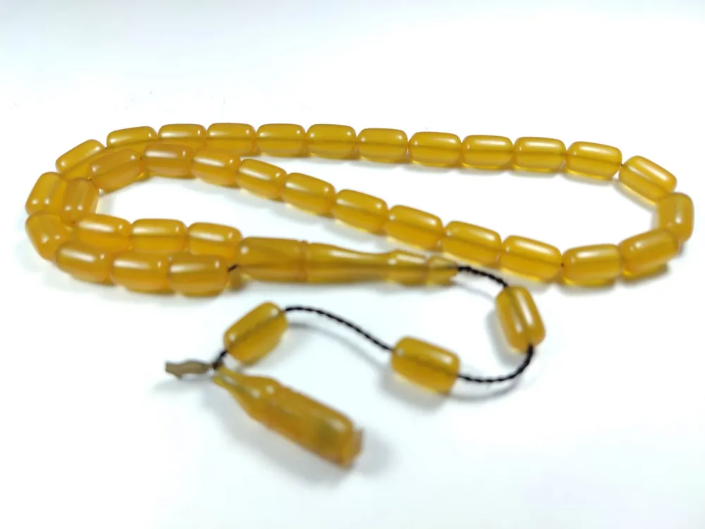 Muhammed Taci̇r Usta İşi̇ İmzalı Mühürlü Sıkma Kehri̇bar küçük resim 3