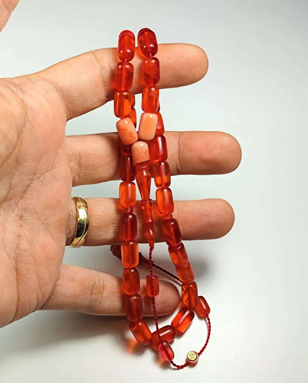 Mehmet Sancaktar Usta İşi̇ İmzalı Mühürlü Sıkma Kehri̇bar küçük resim 6