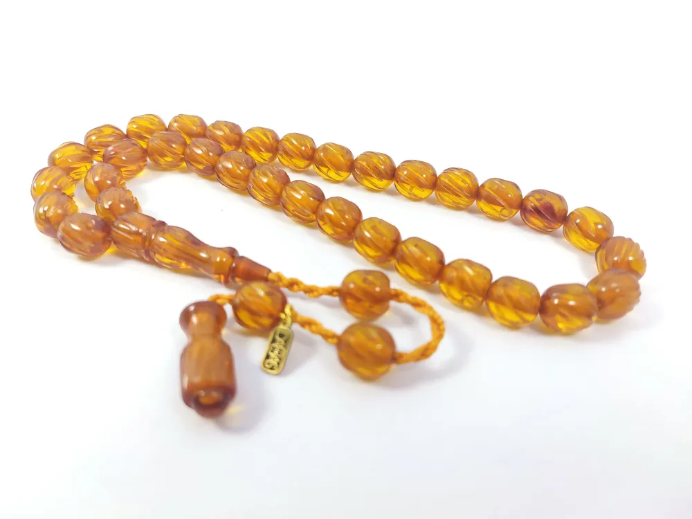 Muhammed Dabbas Usta İşi̇ İmzalı Kalem Oyma Sıkma Kehri̇bar