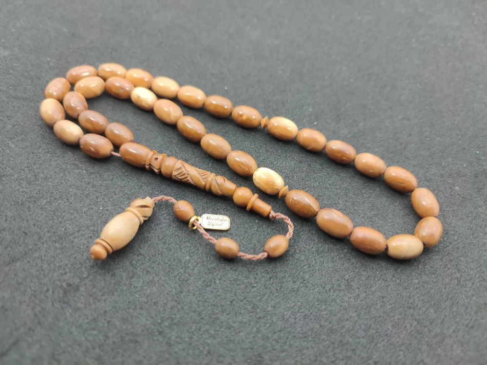 Mustafa Uysal Usta Eseri̇ İmame Hi̇tame Kalem Oyma  Naturel Kuka küçük resim 3