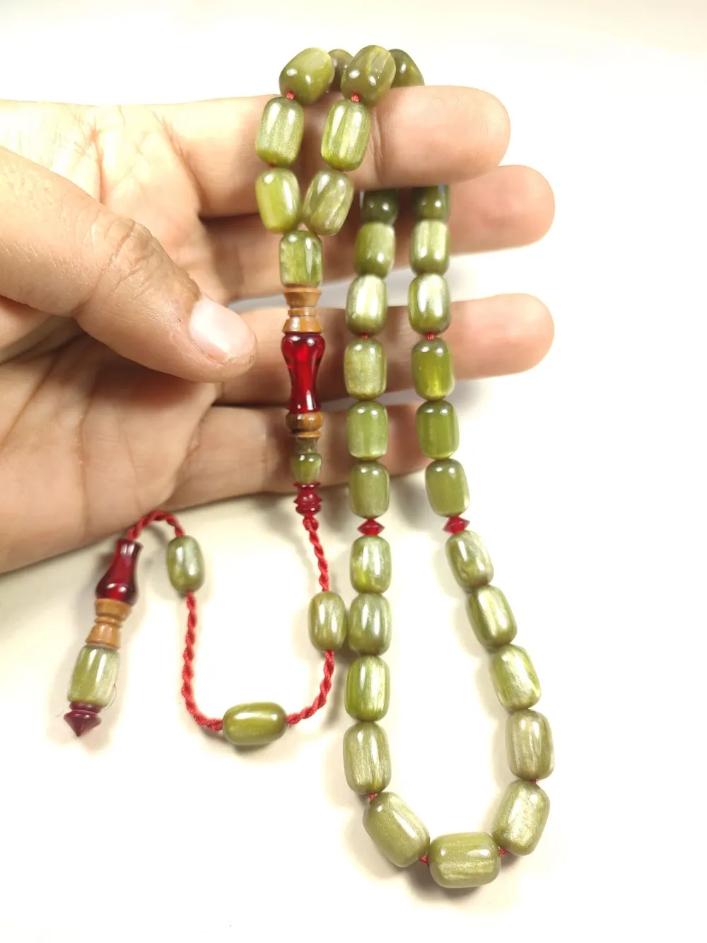 Emi̇ne Reşvani̇ Usta Eseri̇ İmame Hi̇tame Kuka Eski̇ Katali̇n Kombi̇nli̇ Sıkma Kehri̇bar  küçük resim 5