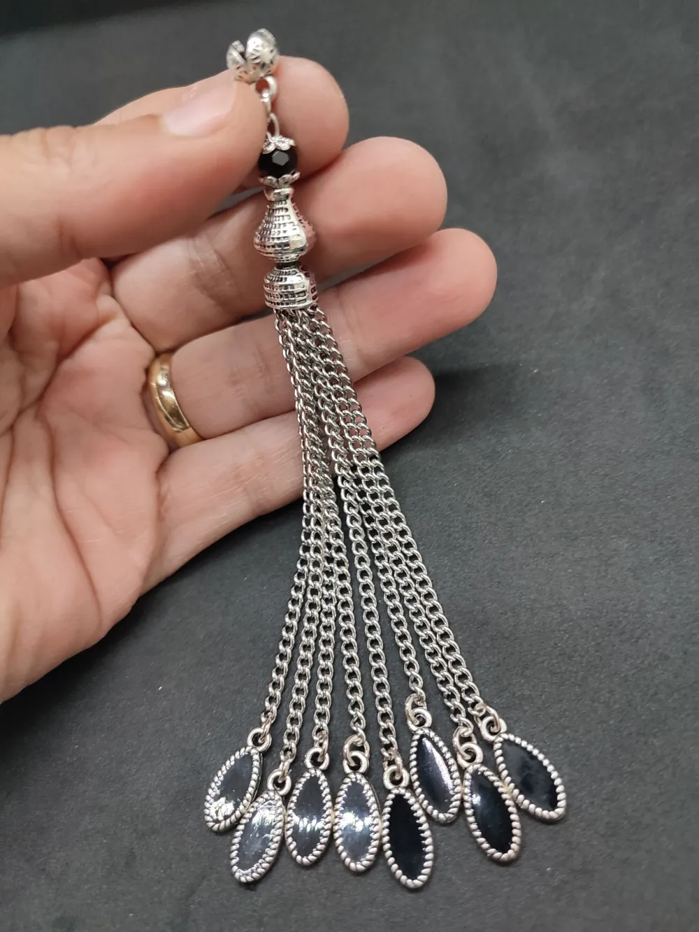 475 Ayar Gümüş Tesbi̇h Püskülü küçük resim 2