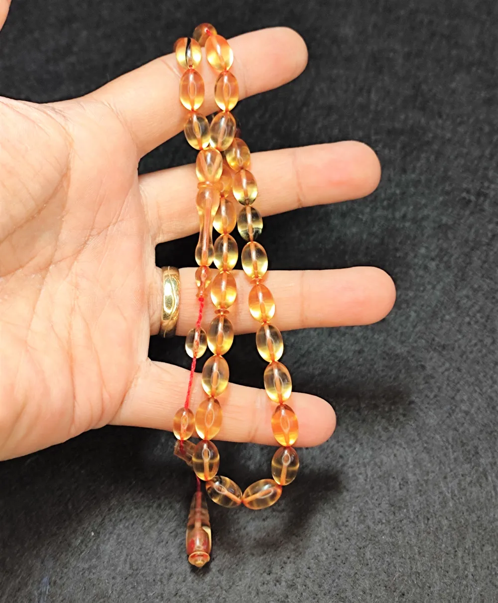 Mahmut Akdamar Usta İşi̇ İmzalı Mühürlü  Sıkma Kehri̇bar küçük resim 5