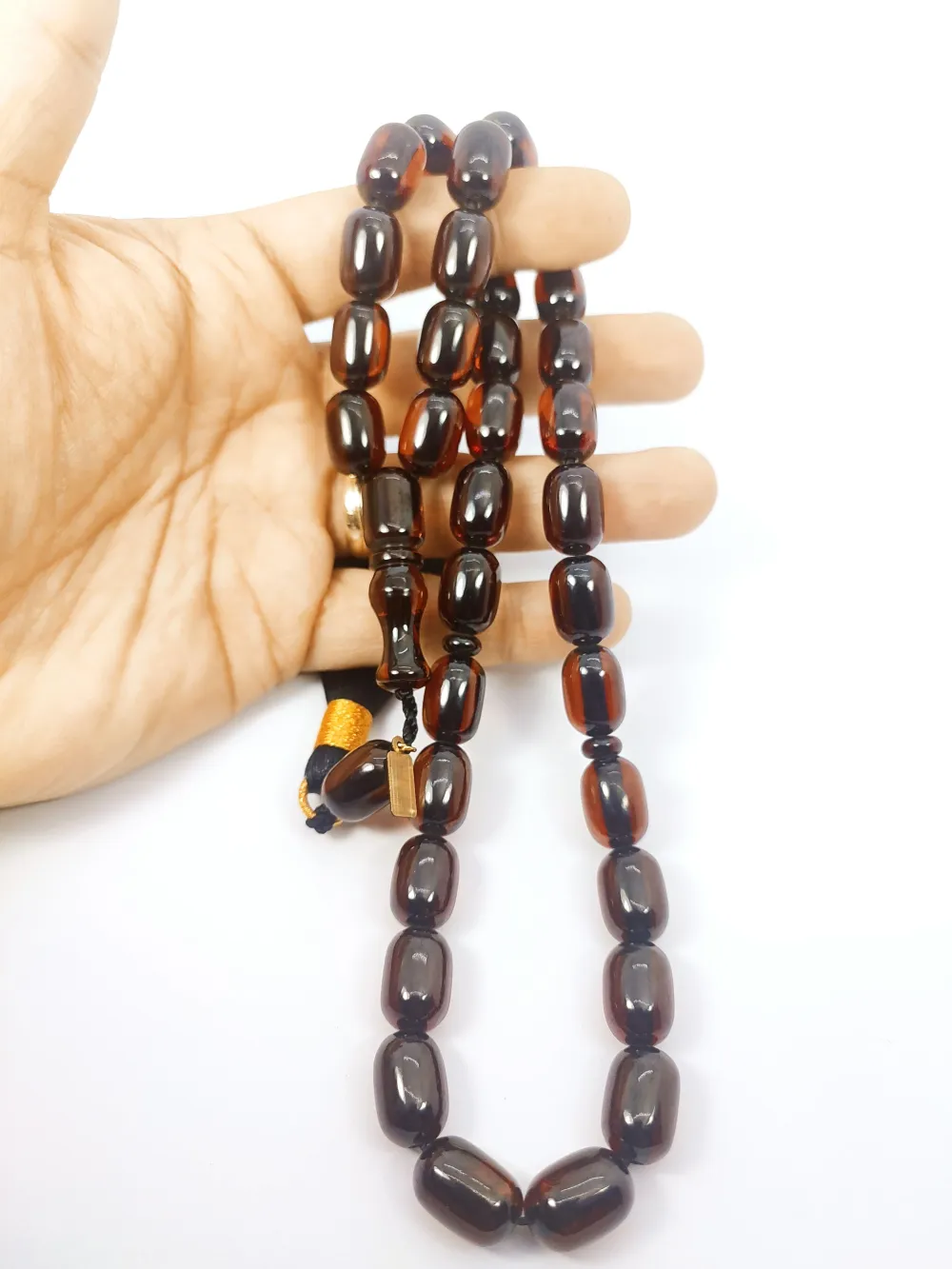 Ebu Zeyn Usta Eseri̇ İmzalı İri̇ Boy Sıkma Kehri̇bar küçük resim 4