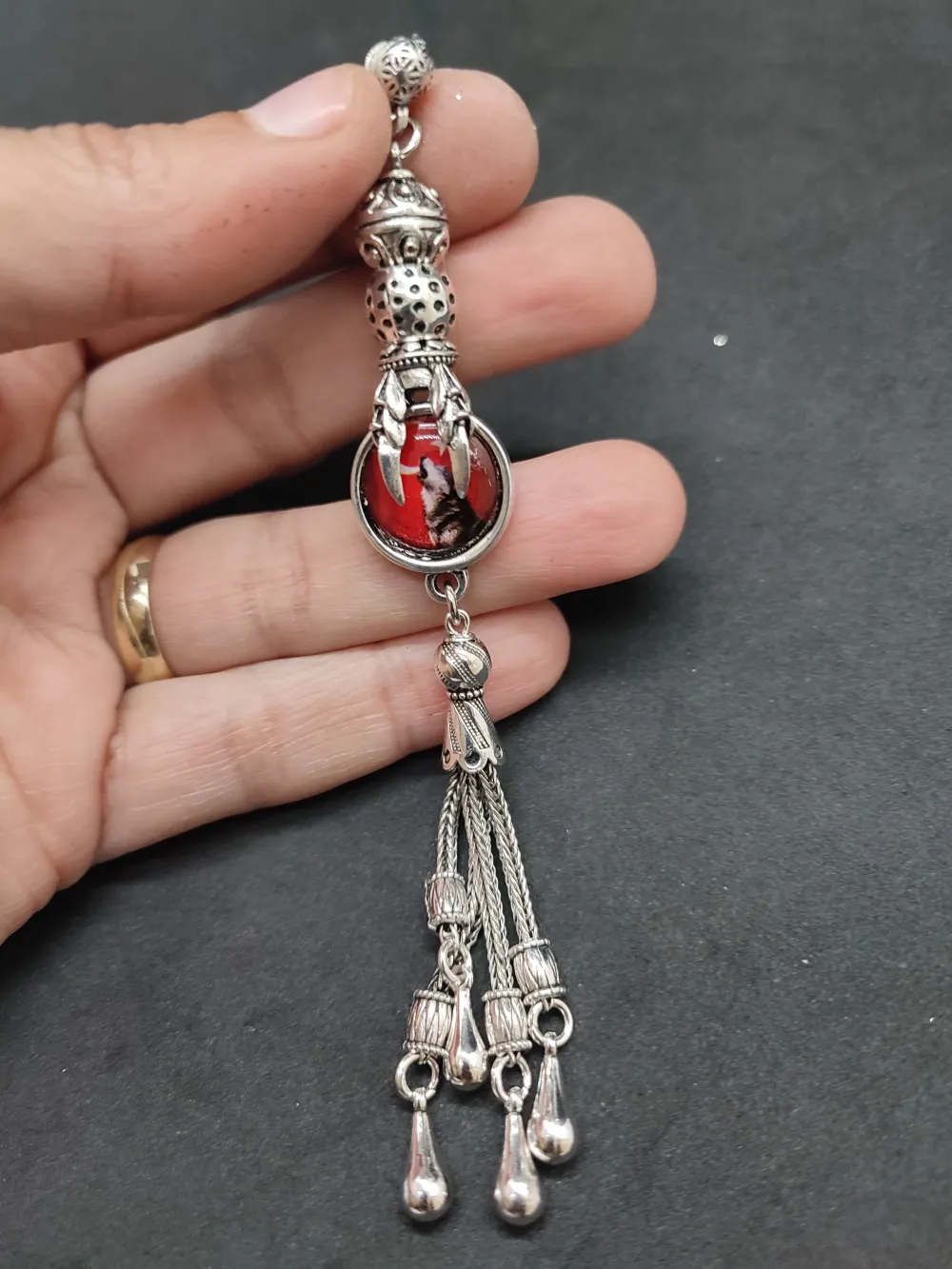 475 Ayar Gümüş Tesbi̇h Püskülü küçük resim 3