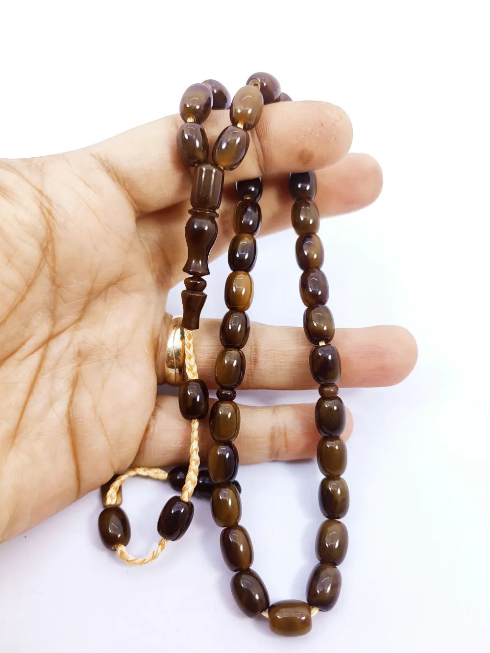 İsa Balkaya Eseri̇ Koni̇k Deli̇m(Eski̇ Usul) 12 Kat İpe Di̇zi̇li̇ Eski̇ Sıkma Kehri̇bar küçük resim 5