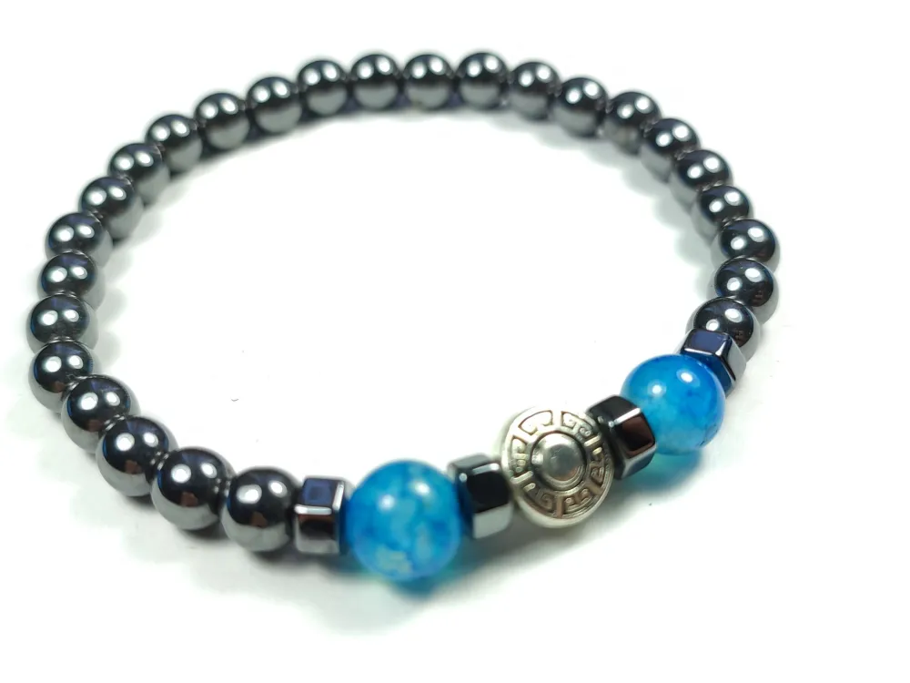 Hemati̇t Ve Doğal Taş Kombi̇nli̇ Bi̇lekli̇k küçük resim 2