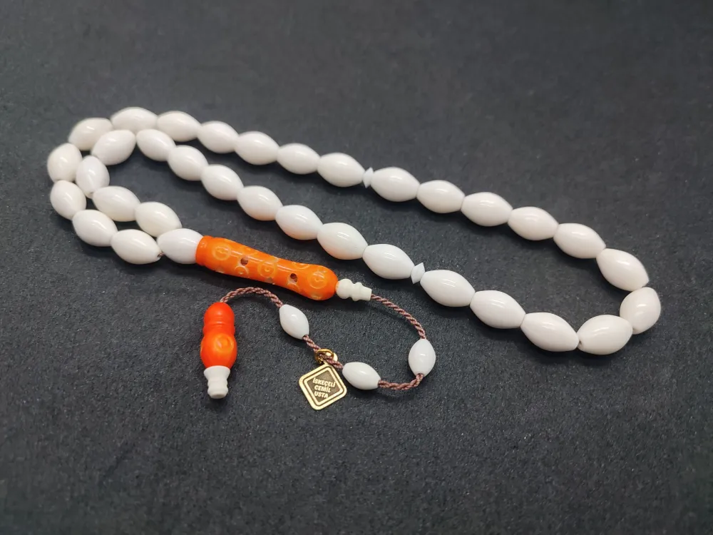 İskeçeli̇ Cemi̇l Usta Eseri̇ İmame Hi̇tame Kalem Oyma Deve Kemi̇ği̇ küçük resim 2