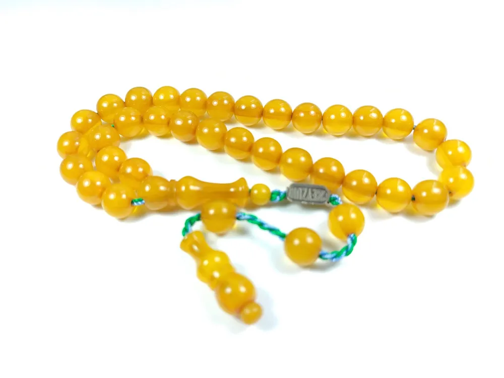 Mahmud Zeyzun Usta İşi̇ İmzalı (İmzası Gümüştür) Sıkma Kehri̇bar küçük resim 3