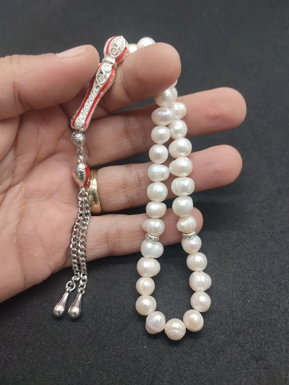 Telkari̇  Püskül Kombi̇nli̇ Doğal Doğuran İnci̇ küçük resim 5