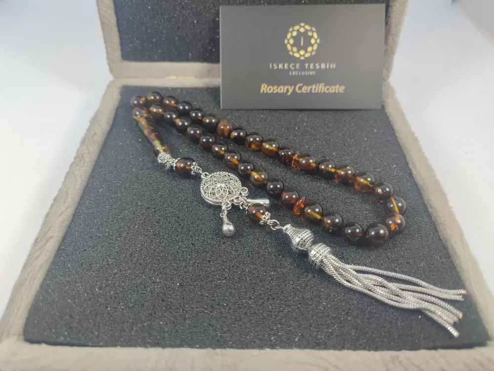 475 Ayar Gümüş Püsküllü 17.86 Gr. Yansımalı Domi̇ni̇k Fosi̇lli̇ Kaya Damla küçük resim 2