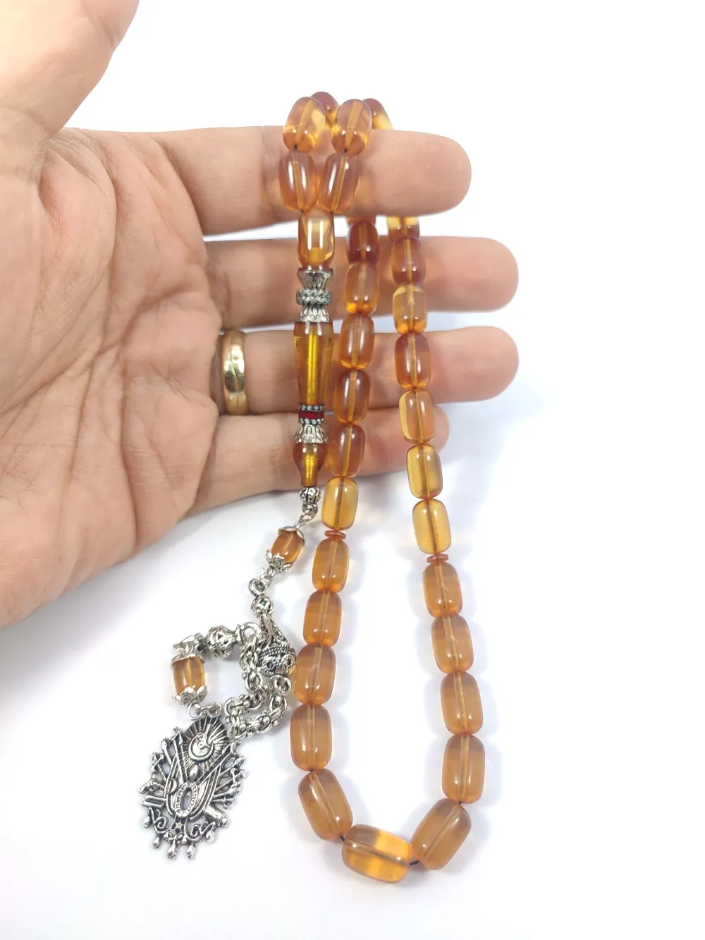 Şevket Alkan Usta İşi̇ 925 Ayar Gümüş Nakkaş İmame  Ateş-İ Kehri̇bar küçük resim 5