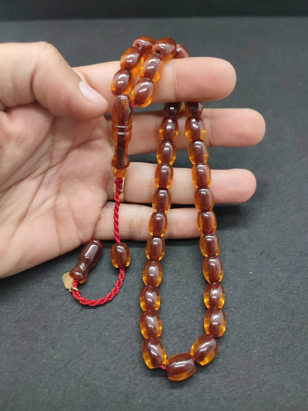 Hayyani̇ Usta Eseri̇ İmzalı Mühürlü Dönem Osmanlı Ateş Kehri̇barı küçük resim 4