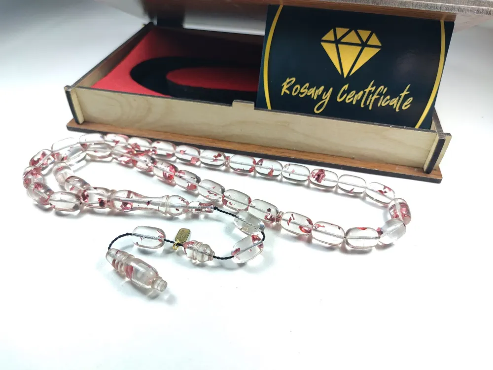 Furkan Gül Usta İşi̇ Gömme Kutulu Dıamond Shıne (Altın Varaklı) Ateş-İ Kehri̇bar küçük resim 5