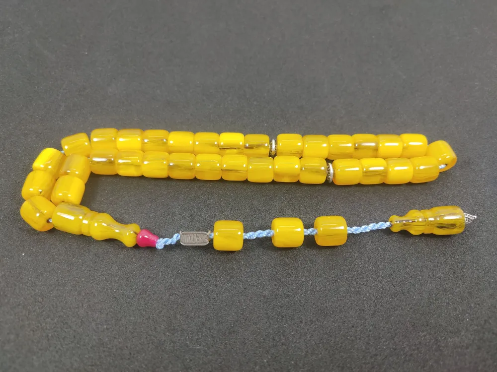 Zeyzun Usta Eseri̇ Di̇k Damar (İmza Çi̇vi̇ Ara Pulları Gümüş) Sıkma Kehri̇bar küçük resim 2