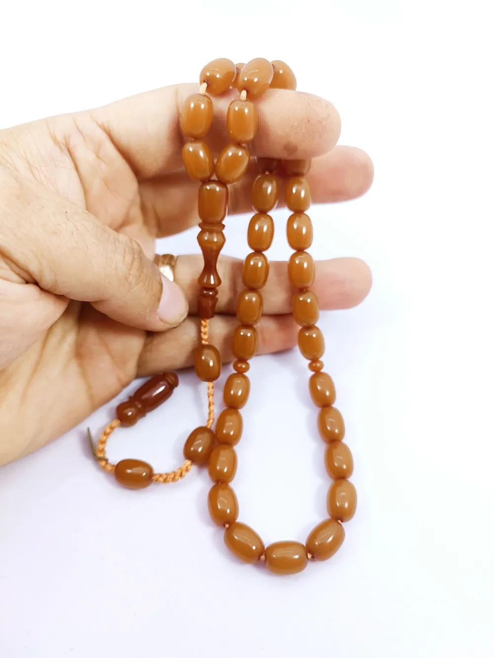 İsa Balkaya Eseri̇ Koni̇k Deli̇m(Eski̇ Usul) 12 Kat İpe Di̇zi̇li̇ Eski̇ Sıkma Kehri̇bar küçük resim 5