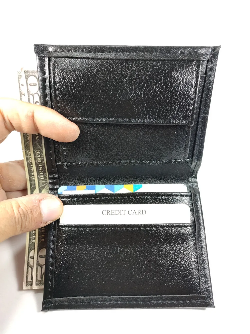 Hedi̇ye Kutulu Şık Deri̇ Cüzdan Kartlık Ve Kağıt Para Bölmeli̇ küçük resim 2