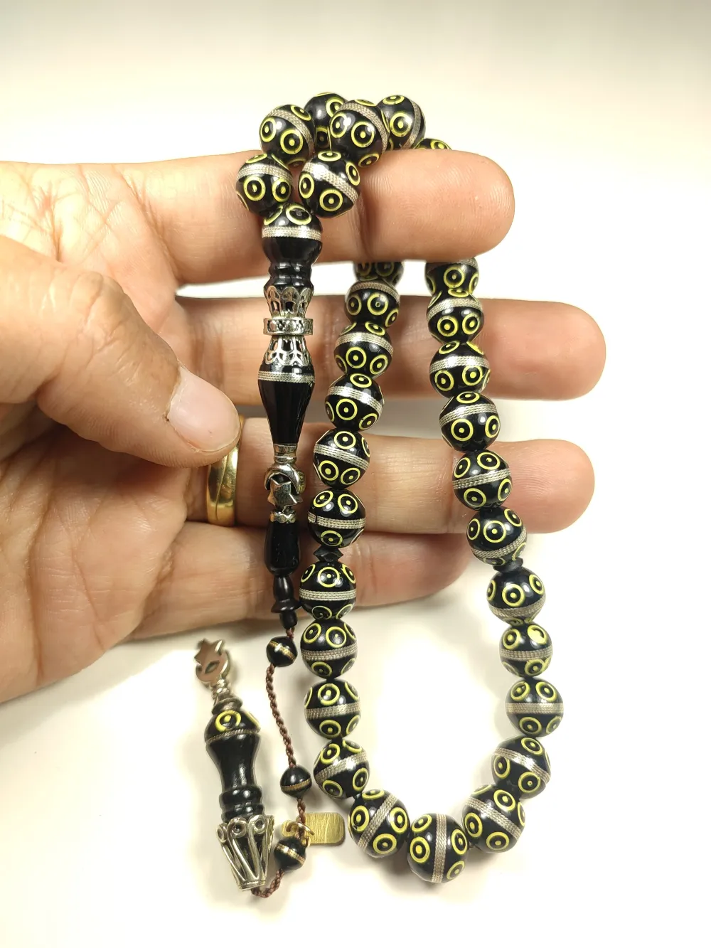 Hali̇l Hi̇lmi̇ İmzalı Gümüş Nakkaş Sarmal Mi̇neli̇ Kuka küçük resim 5