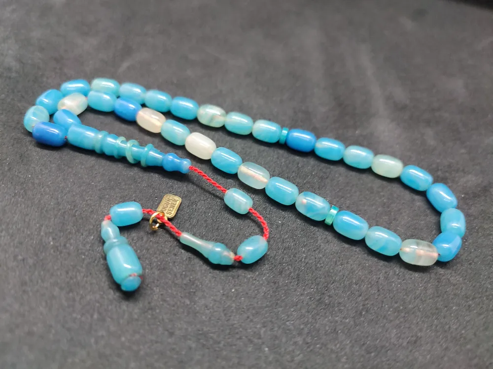 Uğur Şener Usta Eseri̇ İmame Halkalı Çi̇ft Kat Ci̇lalı Sıkma Kehri̇bar