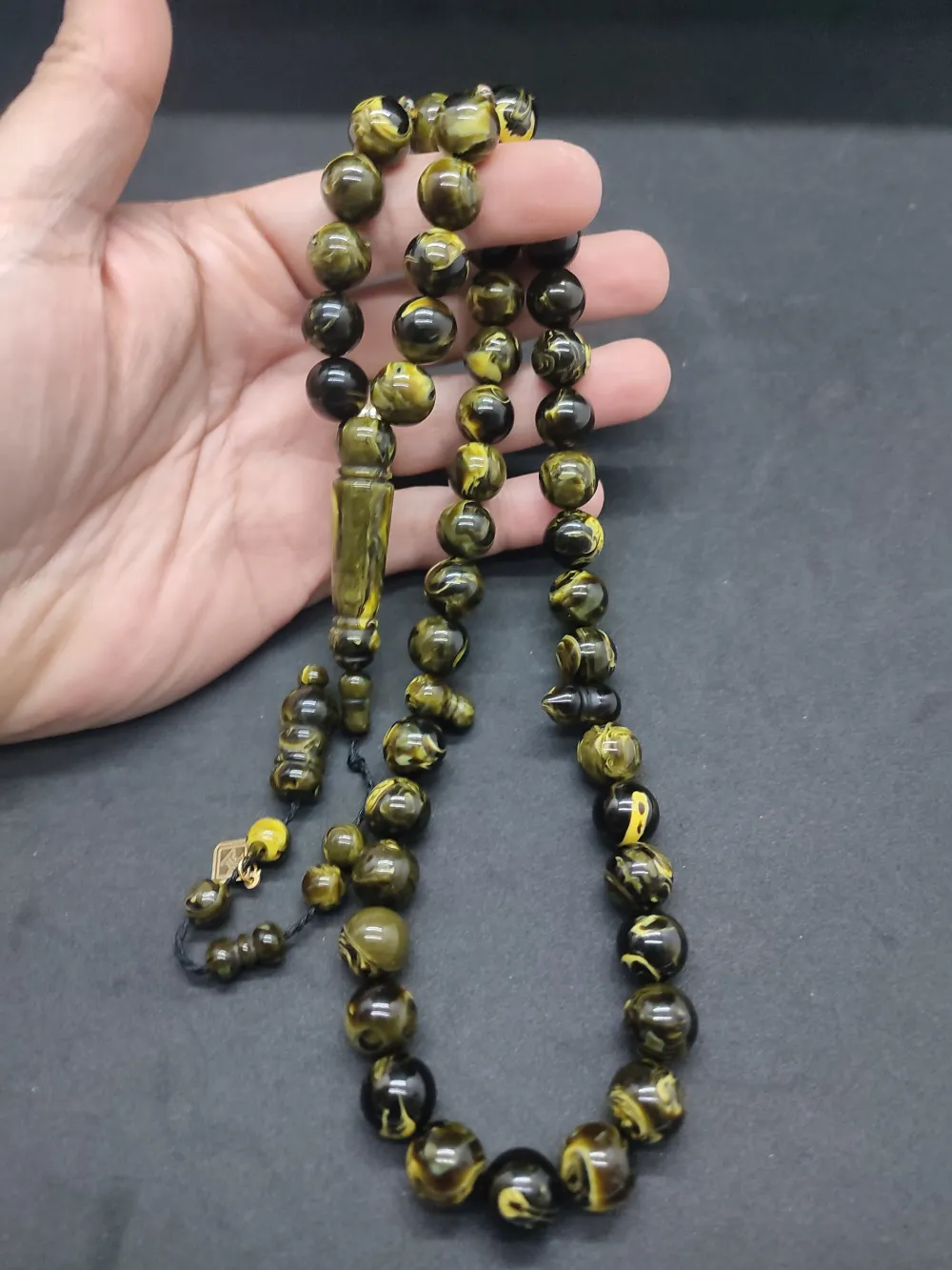 Başka Yerde Yok!Junai̇d Hasan Usta Eseri̇ 45 Habbe İri̇ Boy Eski̇ Obejden Katali̇n küçük resim 5