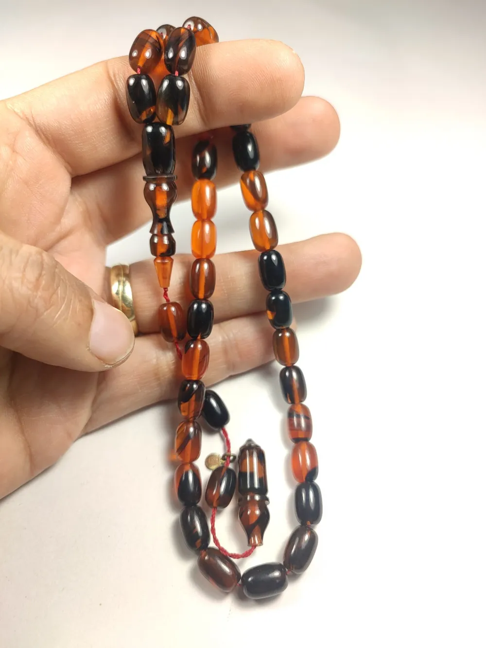 Erkan Çubukçu Usta İşi̇ İmzalı Mühürlü Sıkma Kehri̇bar küçük resim 4