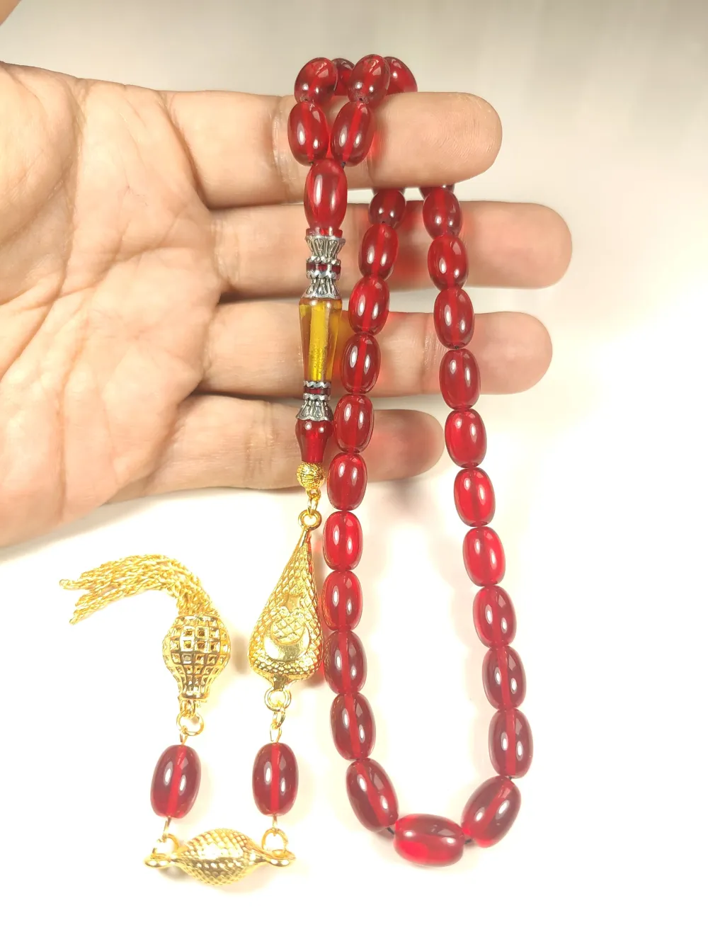 Şevket Alkan Usta Eseri̇ 925 Ayar Gümüş Nakkaş Alman Zar Kehri̇bar küçük resim 5