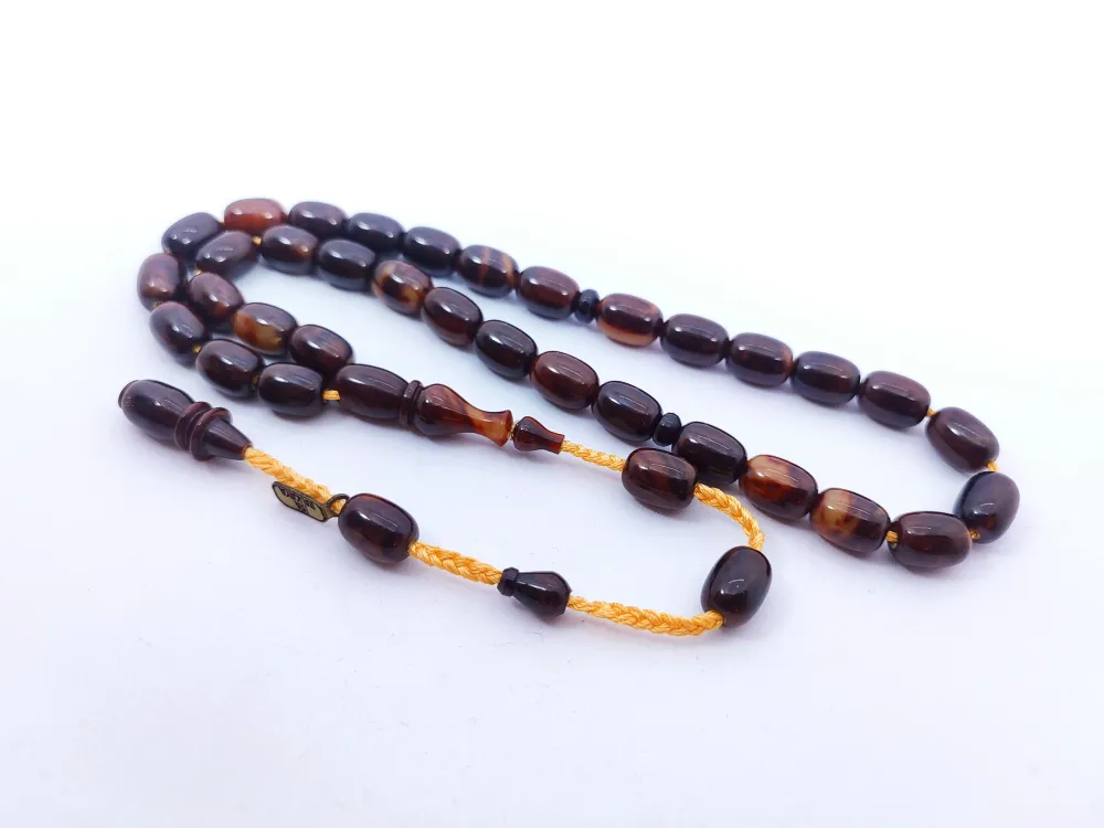 İsa Balkaya Eseri̇ Koni̇k Deli̇m(Eski̇ Usul) 12 Kat İpe Di̇zi̇li̇ Eski̇ Sıkma Kehri̇bar küçük resim 2