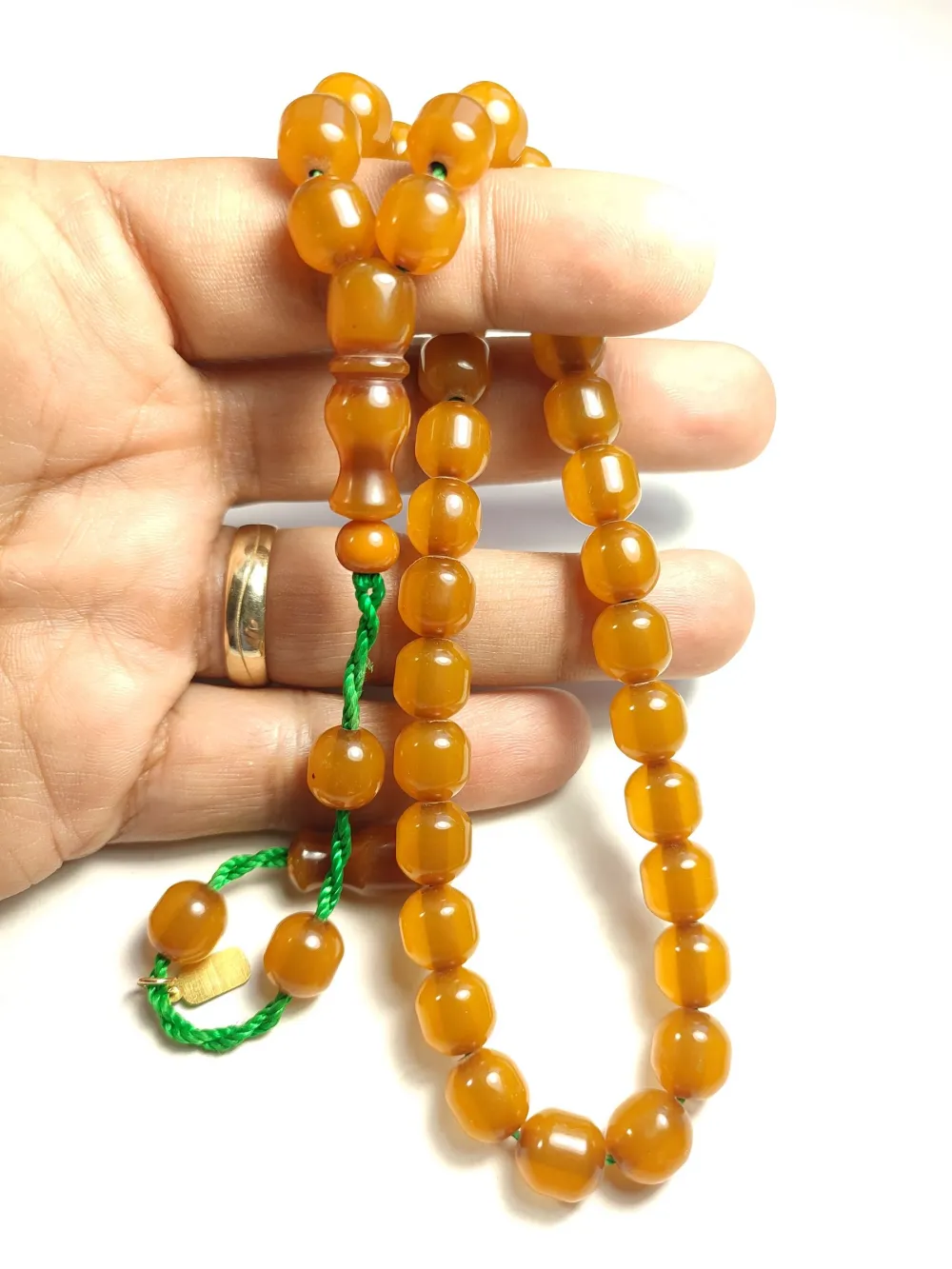 Muhammed Dabbas Usta İşi̇ İmzalı Sıkma Kehri̇bar küçük resim 4