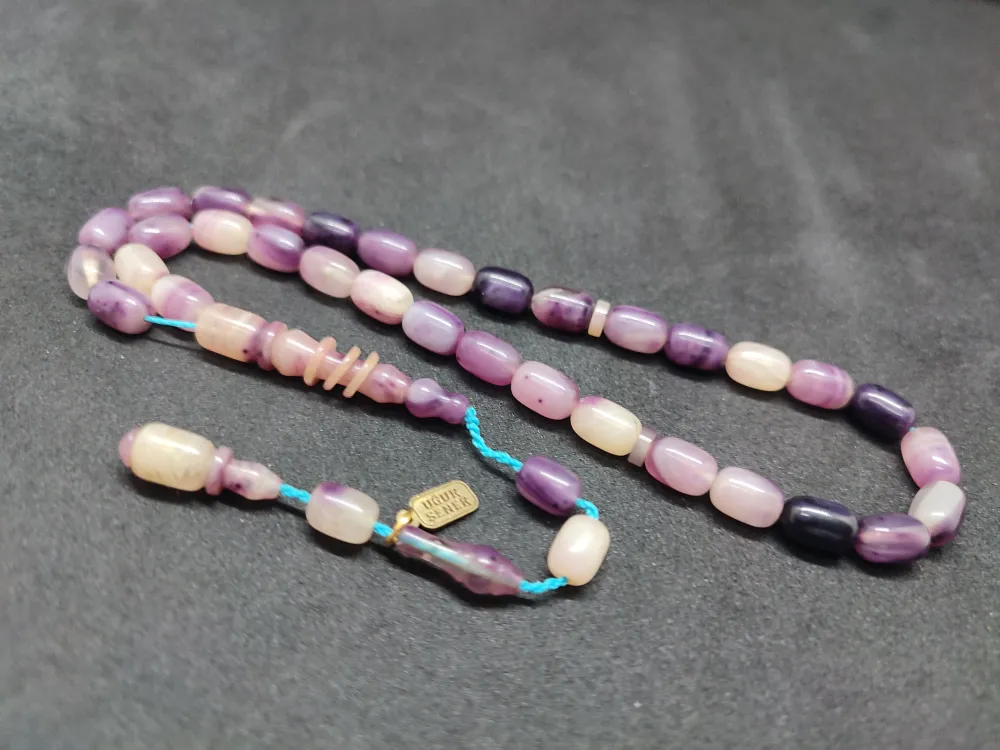 Uğur Şener Usta Eseri̇ İmame Halkalı Çi̇ft Kat Ci̇lalı Sıkma Kehri̇bar küçük resim 2