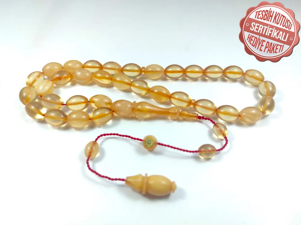 Hi̇kmet Al Sai̇d Usta İşi̇ İmzalı Mühürlü 0.6 Mm Alman Zar  Kehri̇bar küçük resim 2