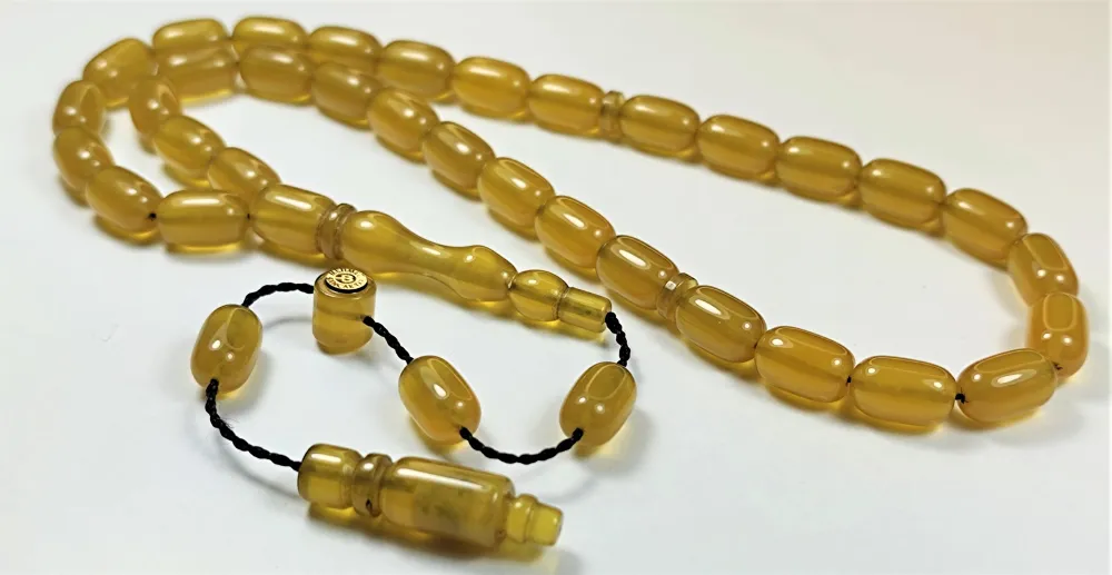 Mehmet Sancaktar Usta İşi̇ İmzalı Mühürlü Sıkma Kehri̇bar küçük resim 3