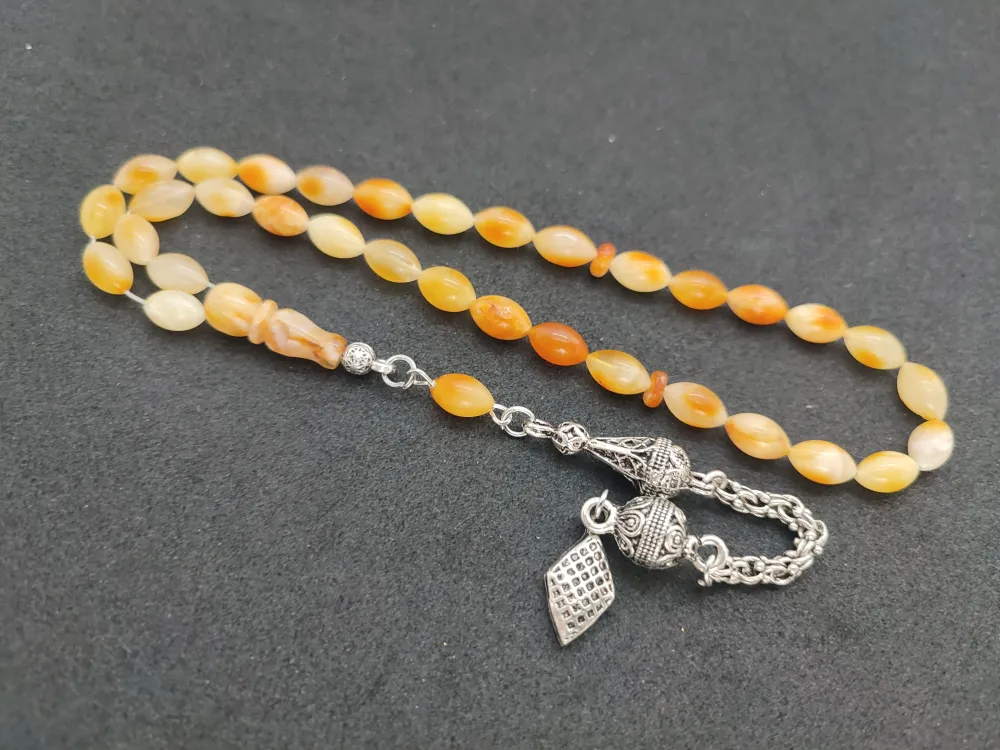 Kaçkar Usta Eseri̇ 9.44 Gr 475 Ayar Gümüş Püsküllü 7,49 Gr Mat Kaya Damla küçük resim 2