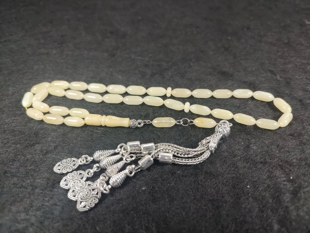 Gümüş Püsküllü 13.25 Gr. Orji̇nal Krali̇çe Baltık Kaya Damla Kehri̇bar küçük resim 2