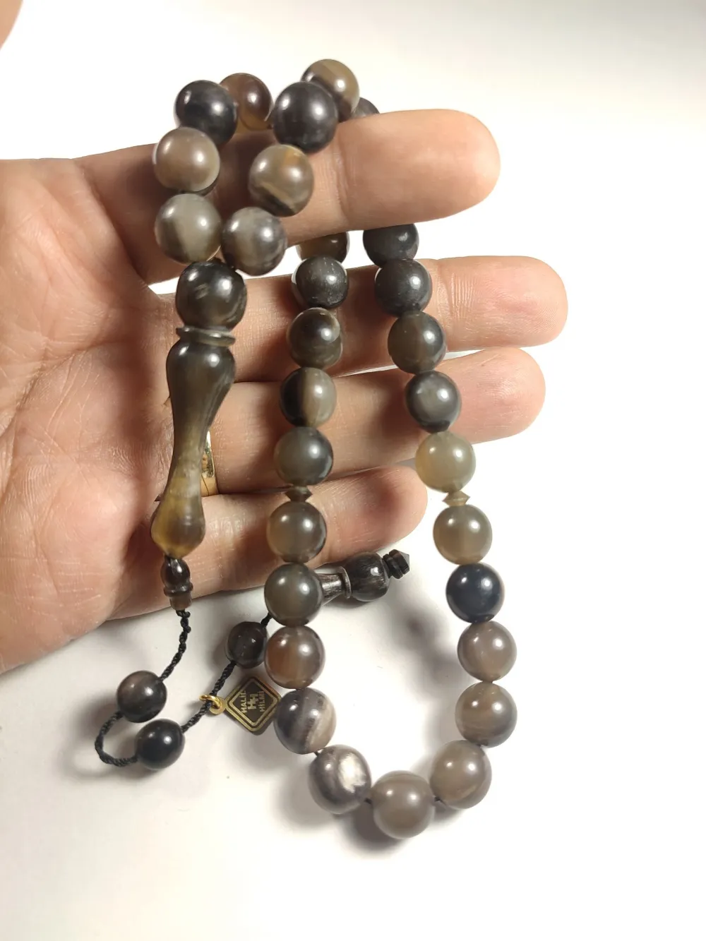 Hali̇l Hi̇lmi̇ Usta İşi̇ İmzalı Mühürlü Naturel İri̇ Boy Bufalo Boynuzu küçük resim 4