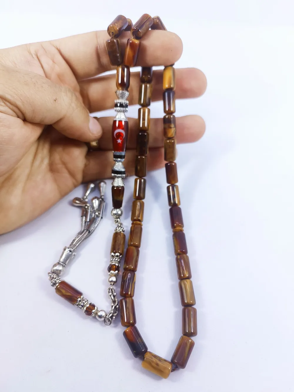 Şevket Alkan Usta Eseri̇ Gümüş Nakkaşlı Fransız Galali̇t küçük resim 5