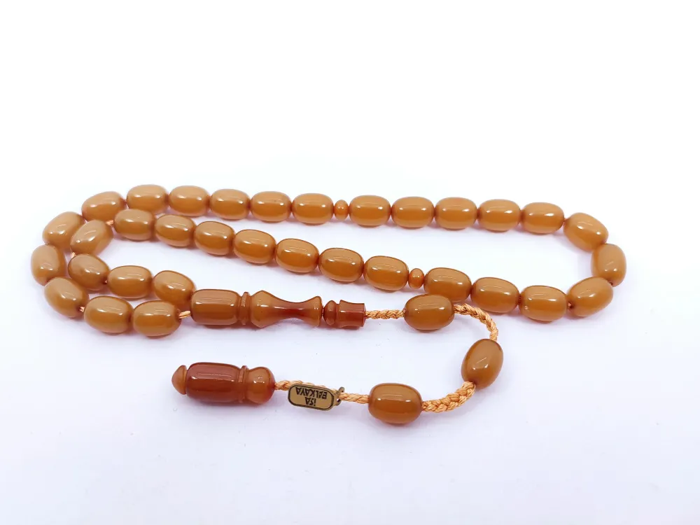 İsa Balkaya Eseri̇ Koni̇k Deli̇m(Eski̇ Usul) 12 Kat İpe Di̇zi̇li̇ Eski̇ Sıkma Kehri̇bar küçük resim 2