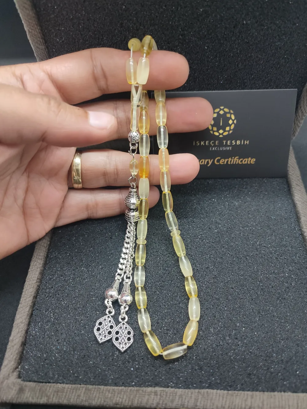 475 Ayar Gümüş Püsküllü Vıp Kutulu 12.28 Gr. Li̇tvanya Kaya Damla küçük resim 5