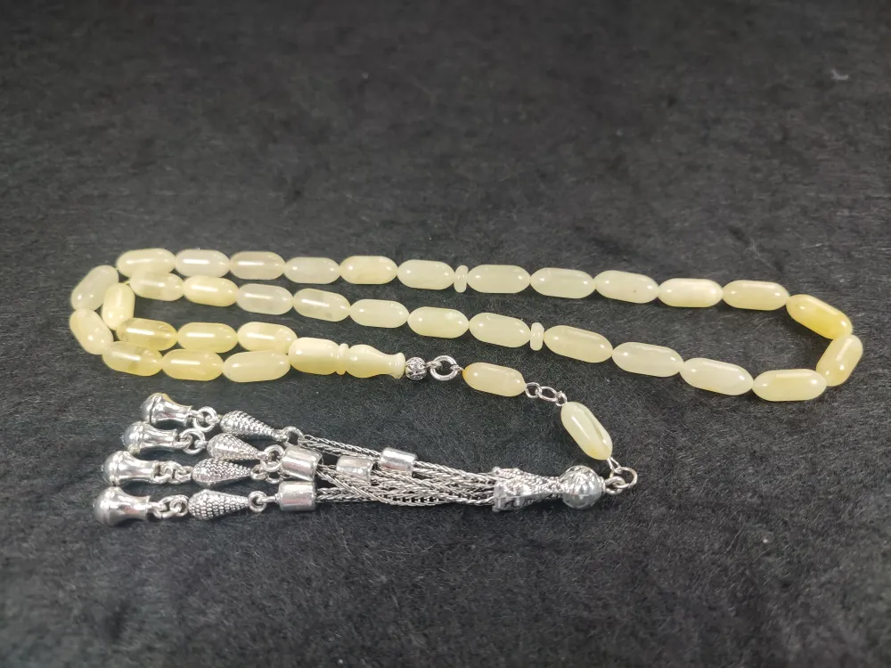 Gümüş Püsküllü 15.50 Gr. Orji̇nal Krali̇çe Baltık Kaya Damla Kehri̇bar küçük resim 3