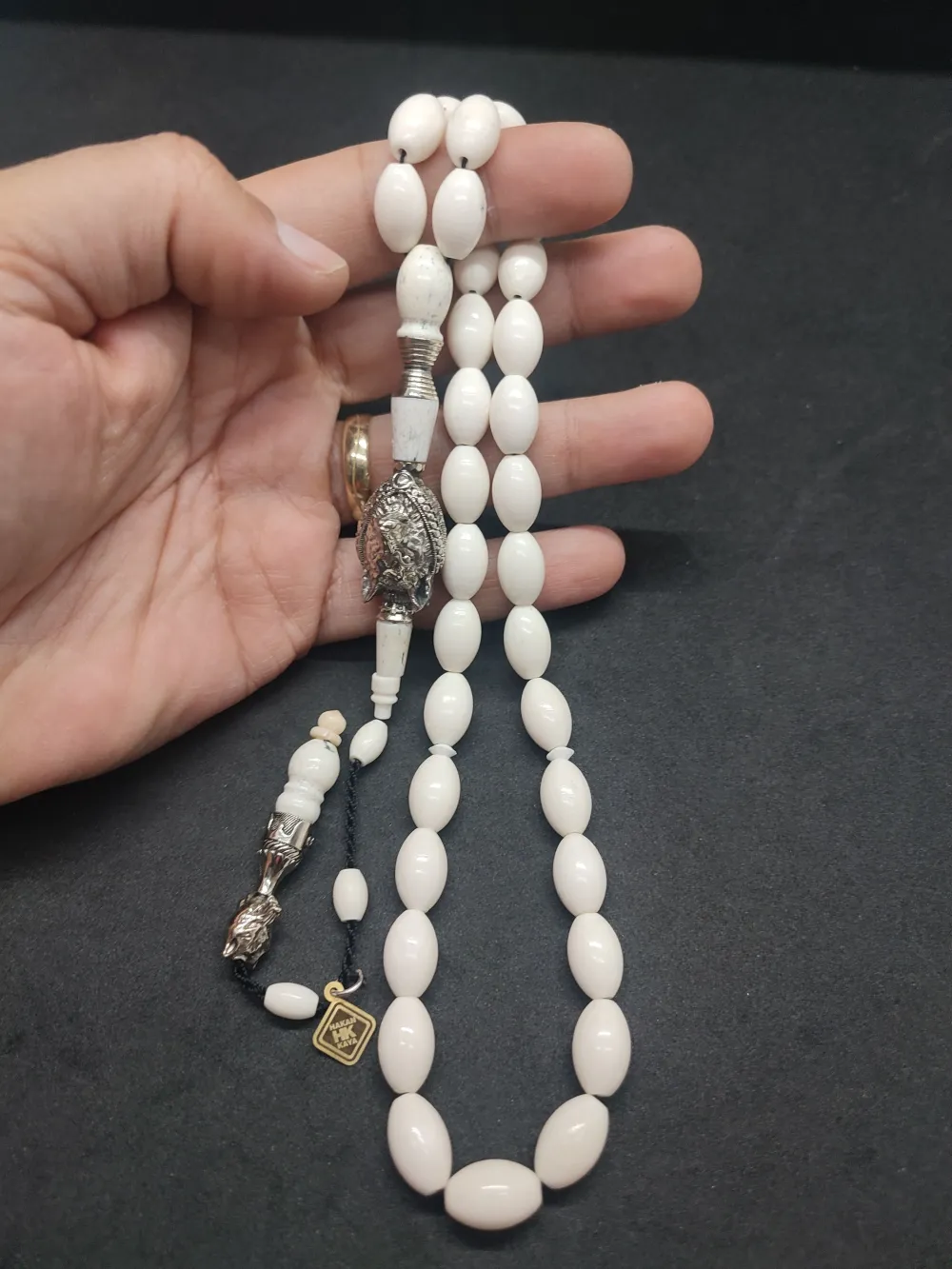 Hakan Kaya Usta  El İşçi̇li̇kli̇ Ağır Gümüş Nakkaşlı İri̇ Boy Deve Kemi̇ği̇ küçük resim 5