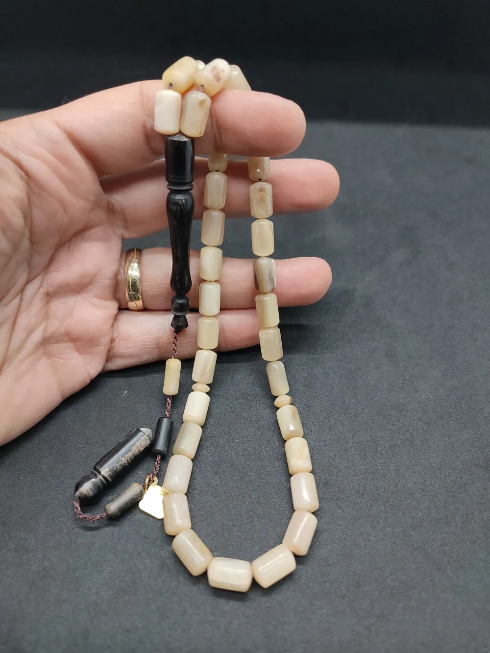 Hali̇l Hi̇lmi̇ Usta Eseri̇ Alaca Renk El Boy Naturel Koç Boynuzu küçük resim 5