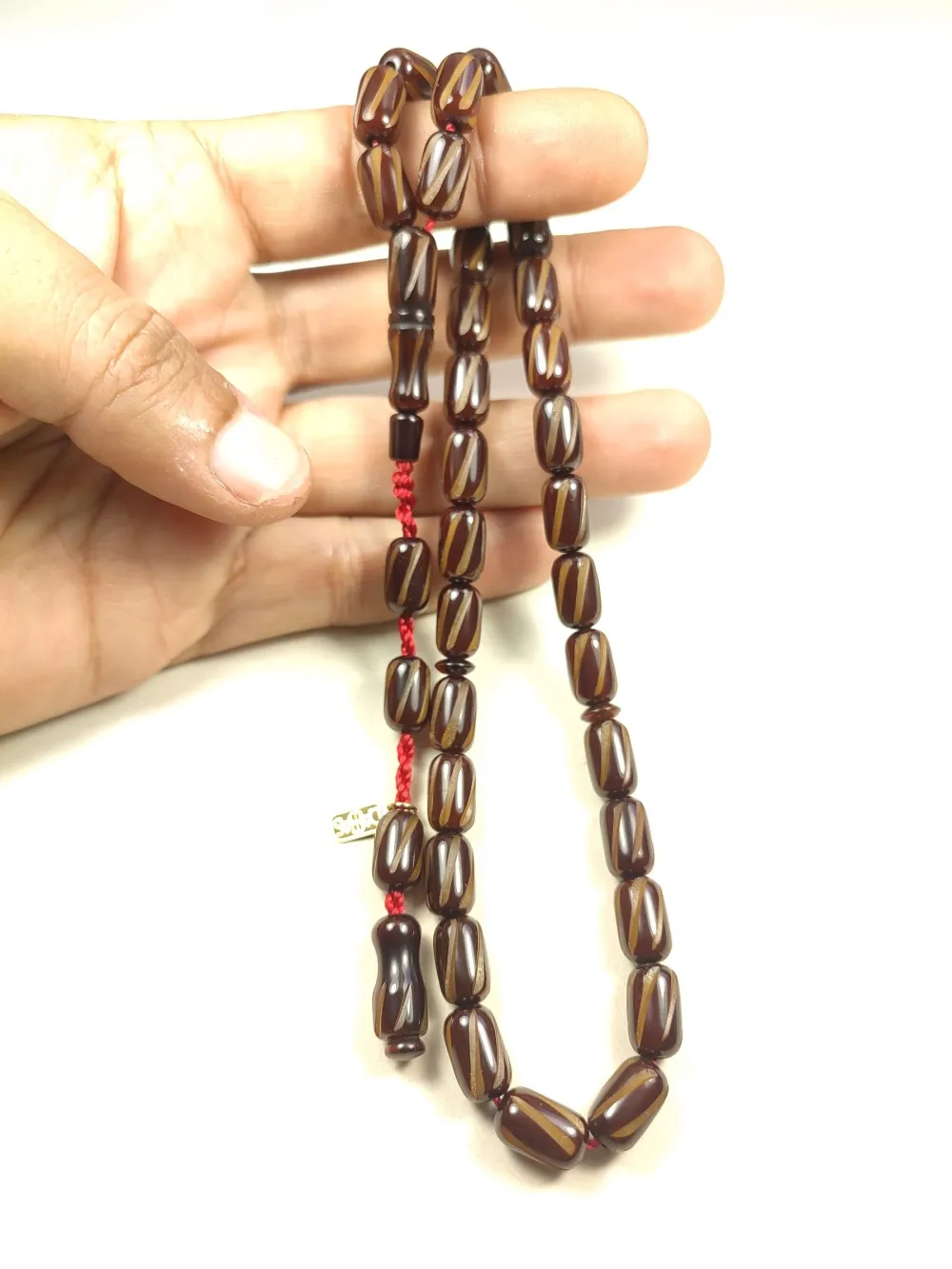 Muhammed Dabbas Usta İşi̇ İmzalı Kalem Oyma Sıkma Kehri̇bar küçük resim 5